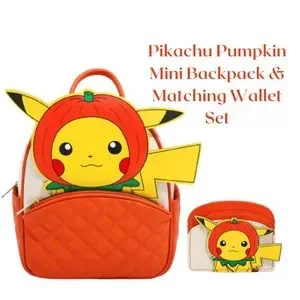 Bio world pikachu pumkin Backpack Bioworld Pokémon Pumpkin Pikachu Halloween Themed Mini  main image 4